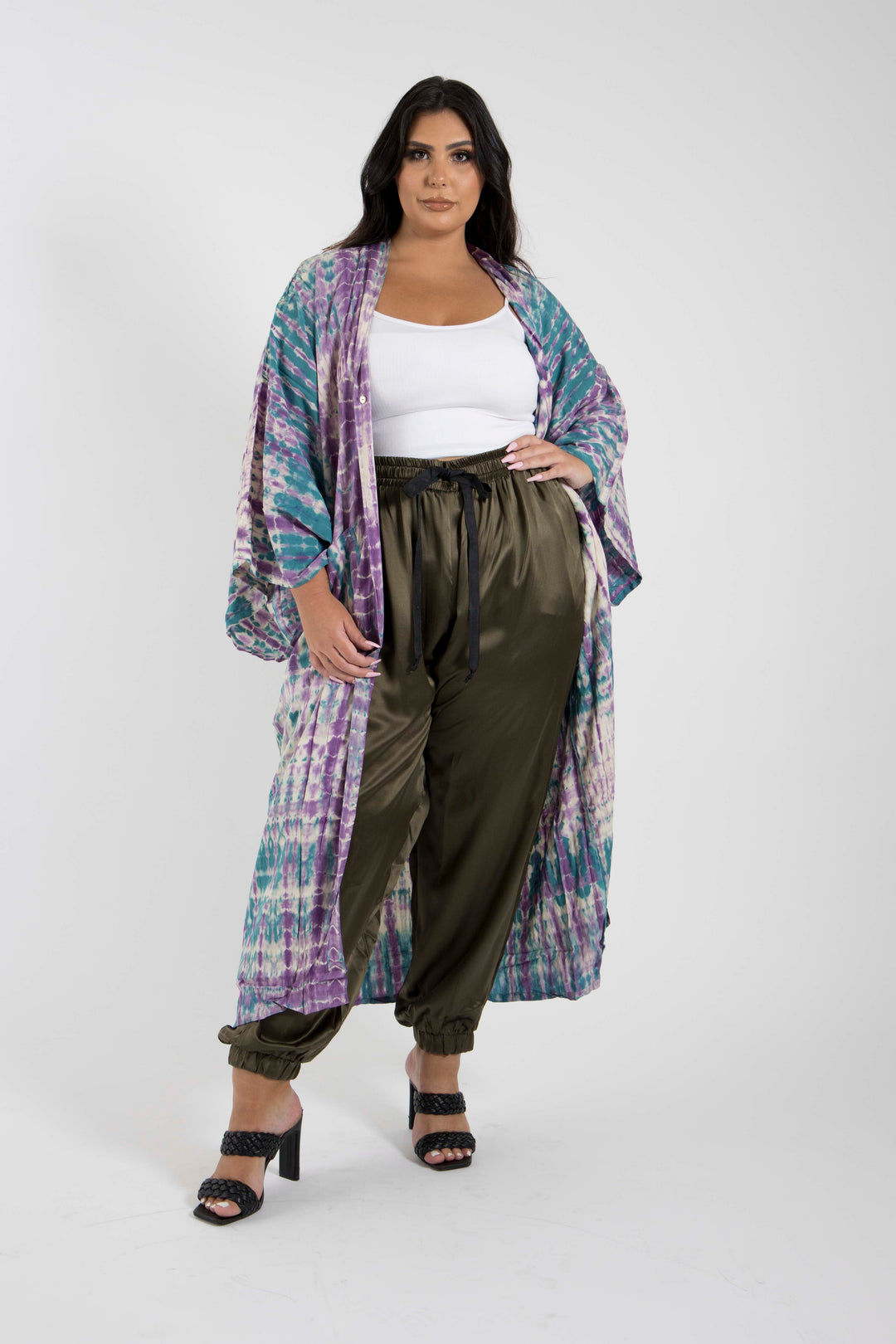The Wardrobe Hero - Italian Silk Jogger Pant in Moss